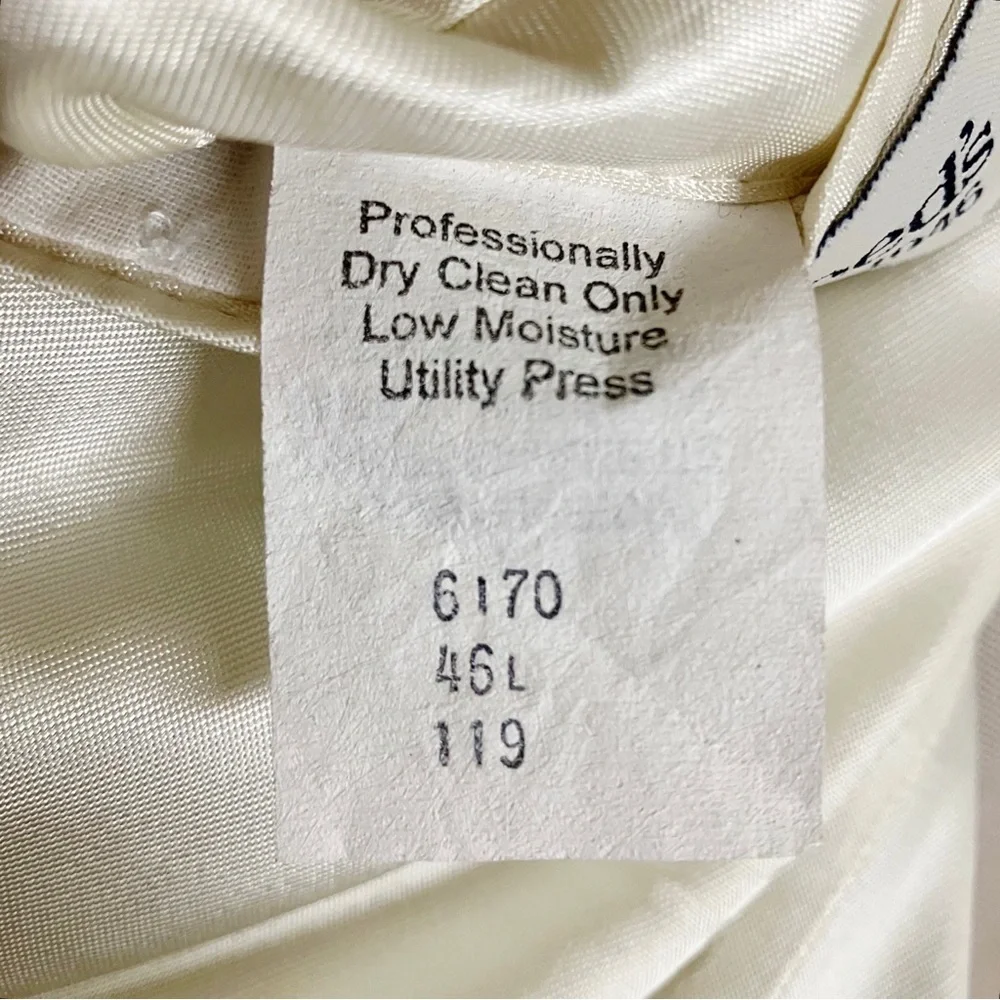 Office Wedding Travel APPLESEEDS Mens Single Breasted Jacket Blazer 46 L Beige